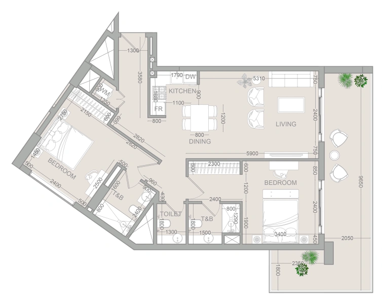 2-Bedroom Apartment in "VERDAN1A 2"