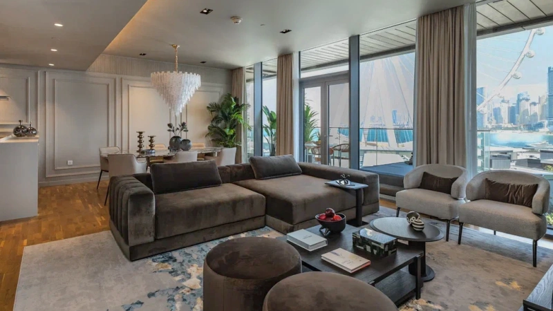 Luxuriöse 2-Zimmer-Wohnung mit Meerblick in Bluewaters Residences 3, komplett modernisiert