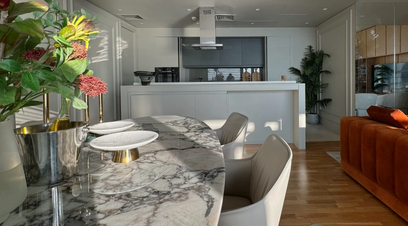 Moderne Luxuswohnung mit Meerblick und riesiger Terrasse in Bluewaters Residences 5