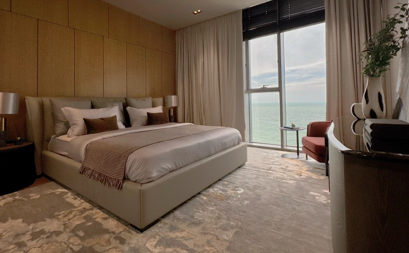 Moderne Luxuswohnung mit Meerblick und riesiger Terrasse in Bluewaters Residences 5