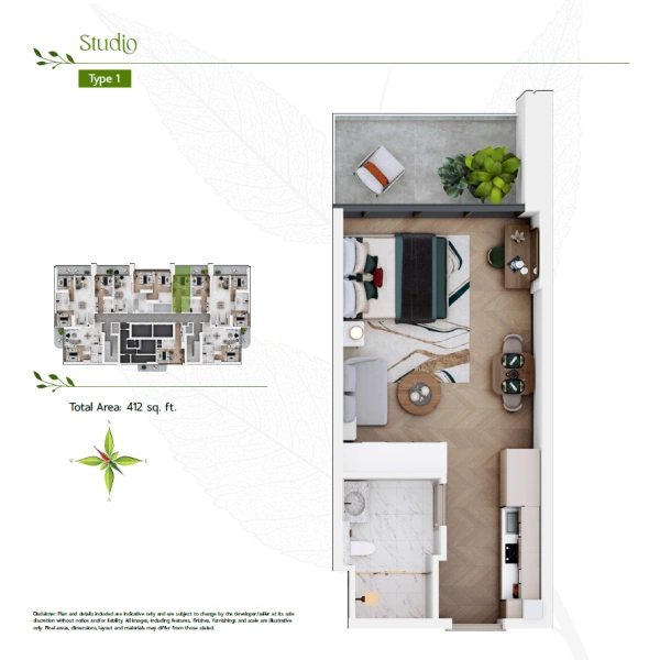 Charmantes Studio mit Sky Pool und modernem Stil in bester Lage!