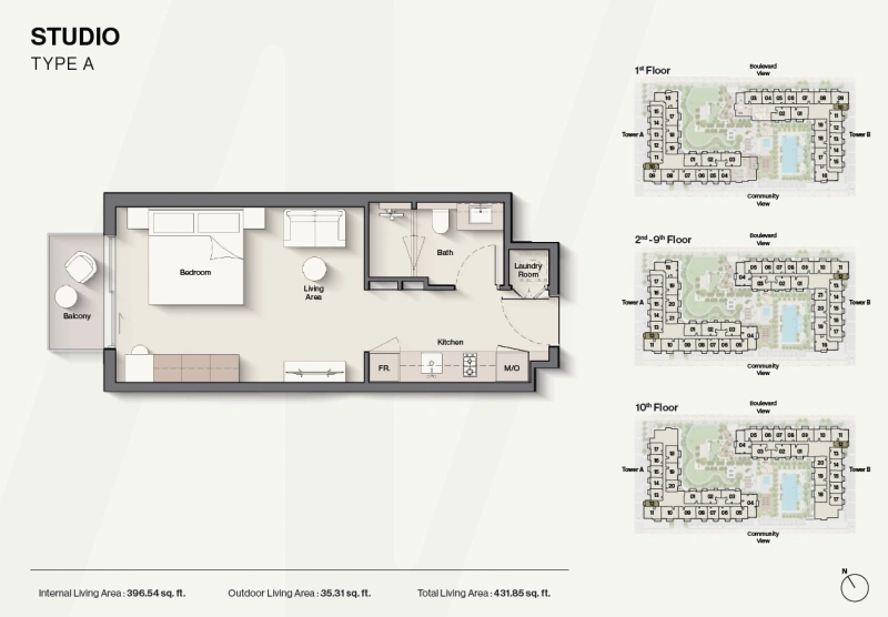 Stylisches Studio Apartment in perfekter Lage für modernen Lifestyle!