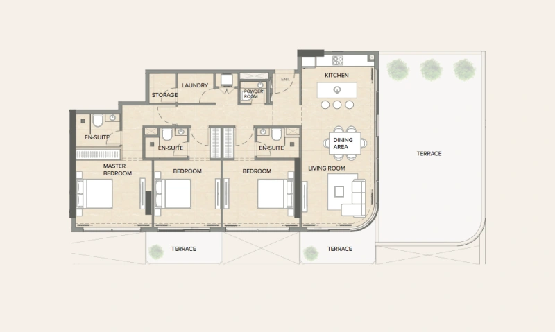 Modernes 3-Zimmer-Apartment in Resort-Style-Anlage. Luxus pur!