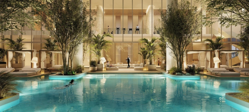 Luxuriöse 5-Zimmer-Duplex-Sky-Villa mit Dienstbotenzimmer und riesigem Balkon mit privatem Pool