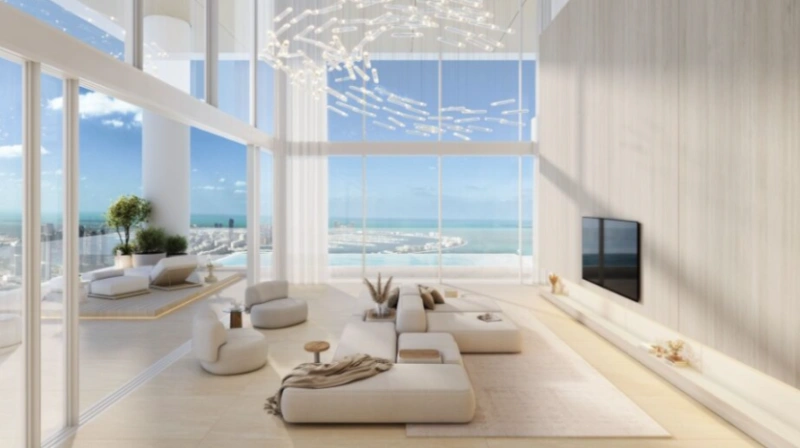 Luxuriöse 5-Zimmer-Duplex-Sky-Villa mit Dienstbotenzimmer und riesigem Balkon mit privatem Pool