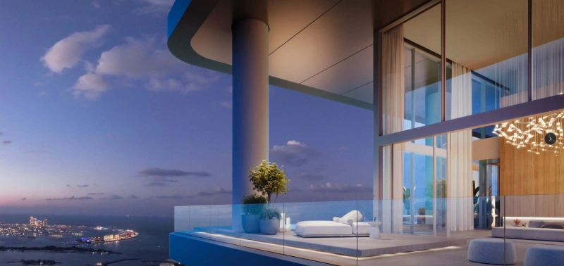 Luxuriöse 5-Zimmer-Duplex-Sky-Villa mit Dienstbotenzimmer und riesigem Balkon mit privatem Pool