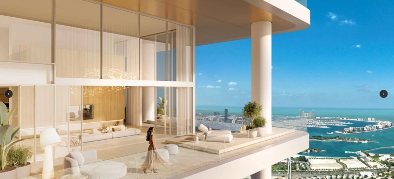 Luxuriöse 5-Zimmer-Duplex-Sky-Villa mit Dienstbotenzimmer und riesigem Balkon mit privatem Pool