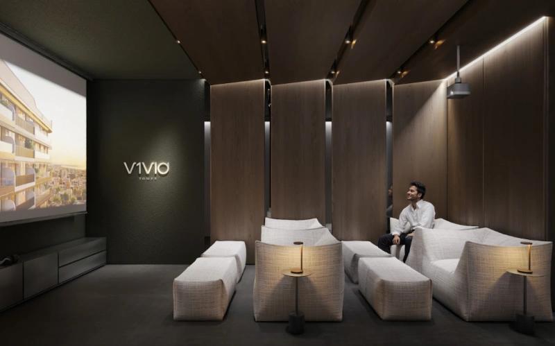 1-Schlafzimmer-Wohnung in "V1VID TOWER"