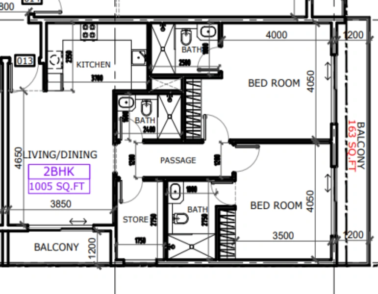 Luxuriöses Apartment mit zwei Schlafzimmern und modernem Design