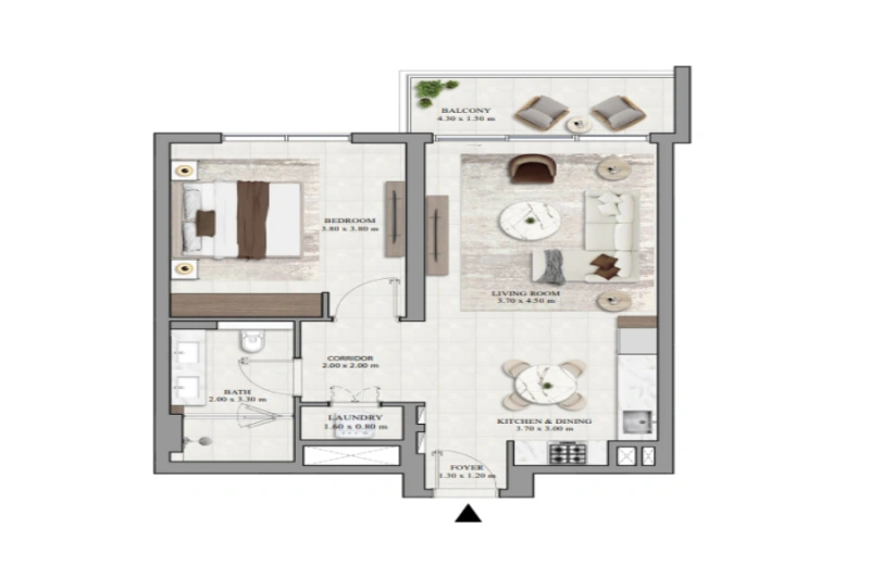 Appartement mit einem Schlafzimmer