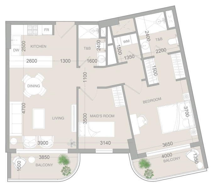 1.5-Bedroom Apartment in "VERDAN1A 3"