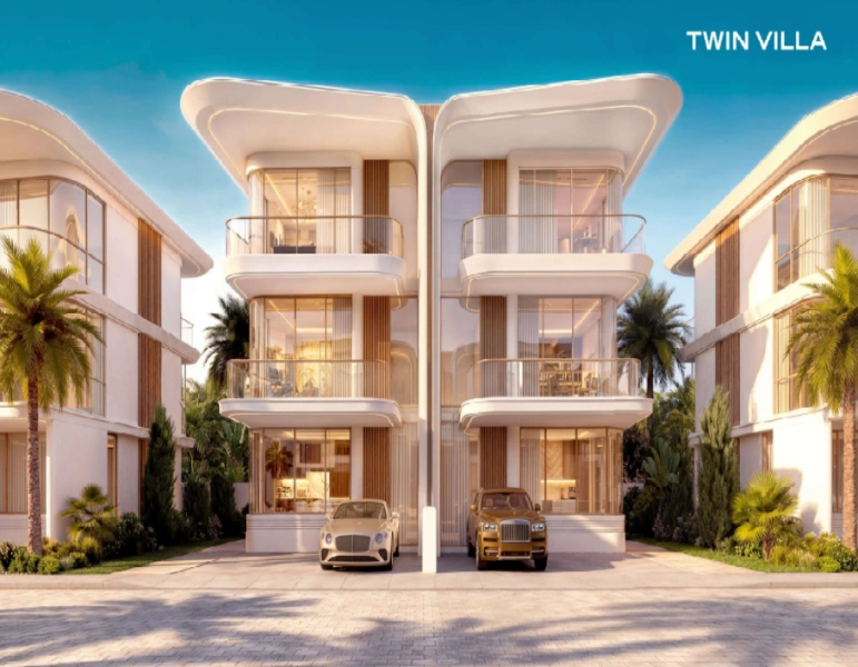 Luxurious Five Bedroom Twin Villa with Maid's Room featuring Modern Design