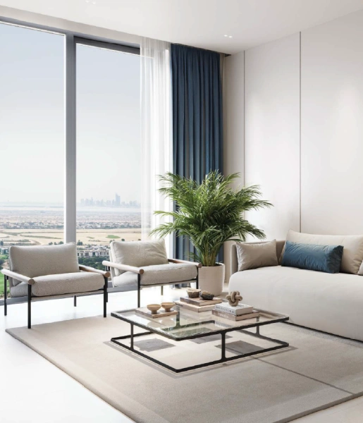 Appartement spacieux avec 1 chambre à coucher et chambre pour le personnel, y compris un grand balcon, salon