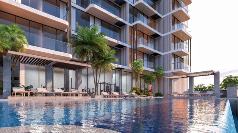 Appartement spacieux avec 1 chambre à coucher et chambre pour le personnel, y compris un grand balcon, salon