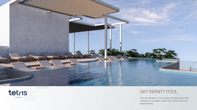 Appartement spacieux avec 1 chambre à coucher et chambre pour le personnel, y compris un grand balcon, salon