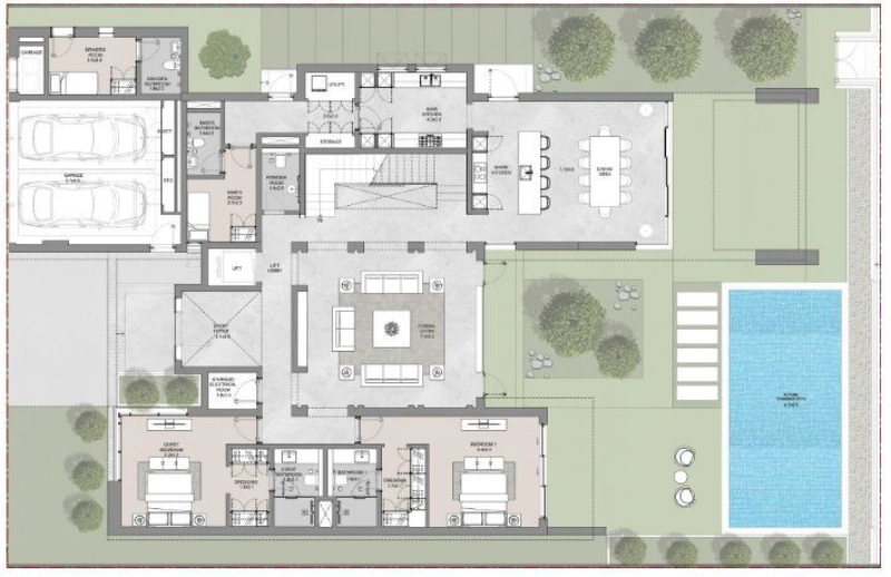 Luxuriöse Villa mit 5 Schlafzimmern, Dachterrasse und Insellage in traumhafter Umgebung