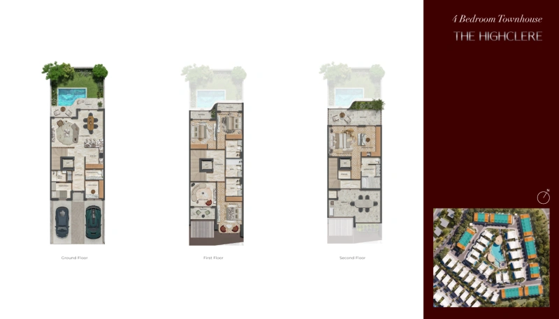 Luxus-Stadthaus mit 4 Schlafzimmern, privatem Pool und Dienstbotenzimmer