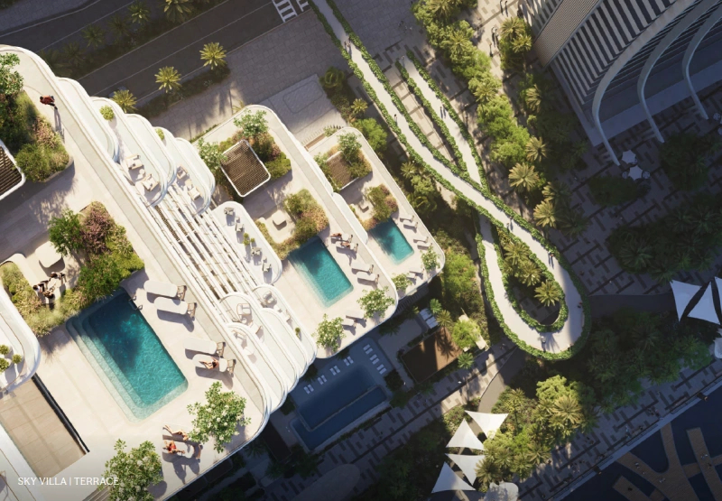 Luxuriöse Sky Villa mit 4 Schlafzimmern und riesigem Balkon mit privatem Pool!