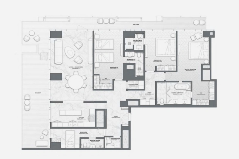 Stilvolle Drei-Zimmer-Wohnung mit modernem Design