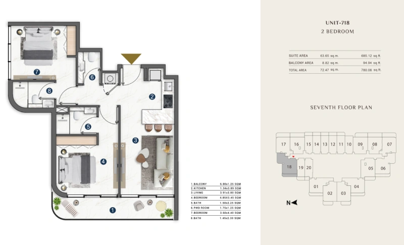 Exklusives 2-Zimmer-Apartment in herausragender Lage - einfach atemberaubend!