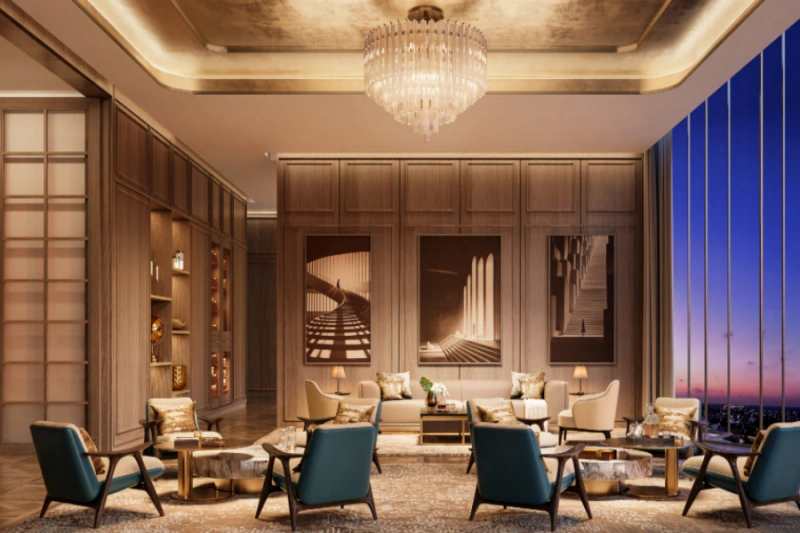 Stilvolle Wohnung mit einem Schlafzimmer und modernem Design