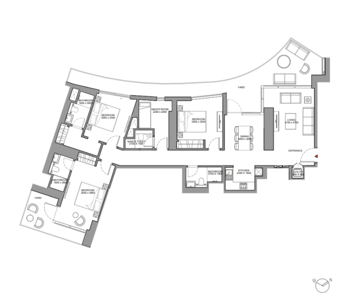 Geräumiges 3-Zimmer-Apartment mit Personalräumlichkeit - riesiger Grundriss!