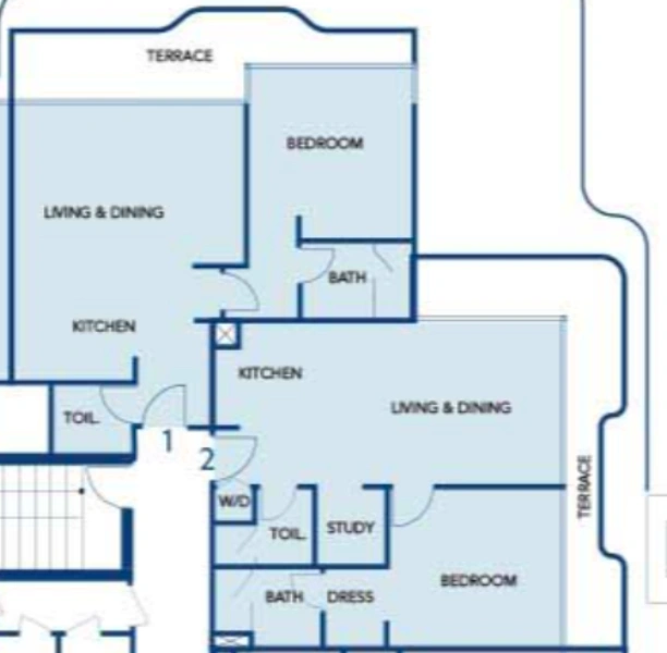 Geräumige 1-Zimmer-Wohnung mit riesigem Grundriss