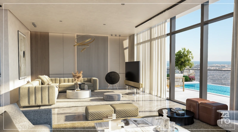 Luxus-Apartment mit 3 Schlafzimmern, Zimmer für das Personal, Spa und Sauna.