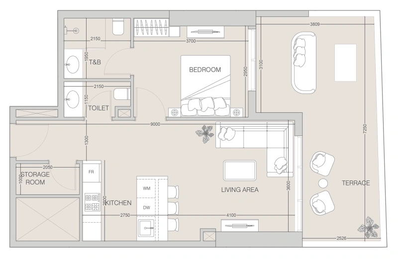 1-Bedroom Apartment in "THE FIFTH TOWER"